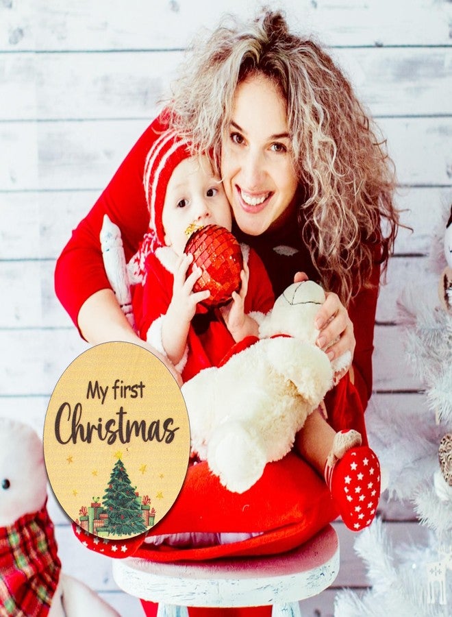 وسيكس بطاقات علامات مراحل نمو الطفل الشهرية، 10 علامات "مرحبًا بالعالم" على الوجهين لحديثي الولادة، أول علامة لمرحلة نمو طفلي في العطلة لحفل استقبال المولود الجديد، هدايا عيد الميلاد - Image 2