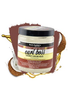 Aunt Jackie's Aunt Jackie's Coconut Crème Recipes Curl Boss Coconut Curling Hair Gel for Naural Curls, Coils and Waves, 15 oz  - Image 2