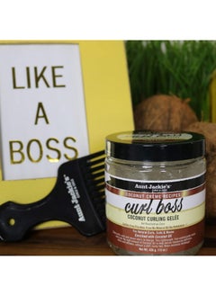 Aunt Jackie's Aunt Jackie's Coconut Crème Recipes Curl Boss Coconut Curling Hair Gel for Naural Curls, Coils and Waves, 15 oz  - Image 4