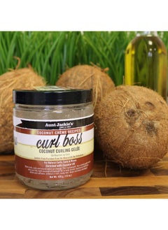 Aunt Jackie's Aunt Jackie's Coconut Crème Recipes Curl Boss Coconut Curling Hair Gel for Naural Curls, Coils and Waves, 15 oz  - Image 3