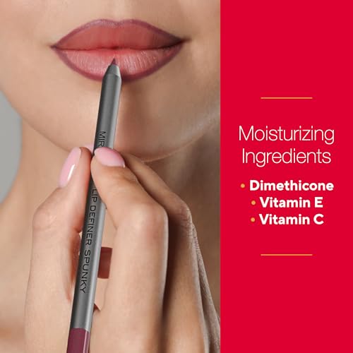 Mirabella Line and Define Lip Definer Smoothing Moisturizing Retractable Lip Pencil with Sharpener Helps Lipstick Stay Put LongLasting Creamy Formula with Antioxidants Vitamins C E Bratty - Image 5