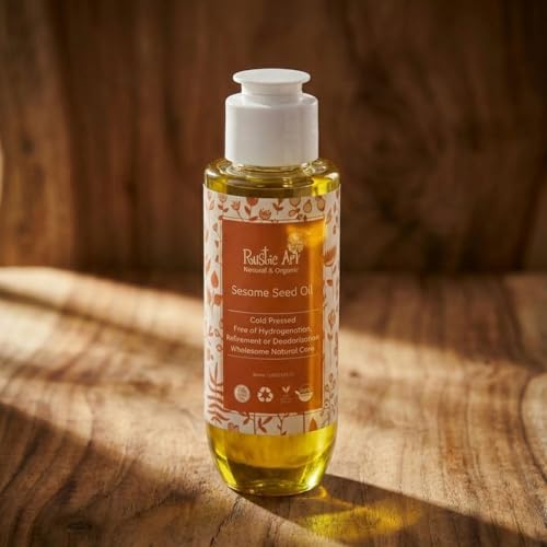 Rustic Art Sesame Seed Oil | Organic & Coldpressed | For skin and hair | For Men & Women |100 ml - Image 2