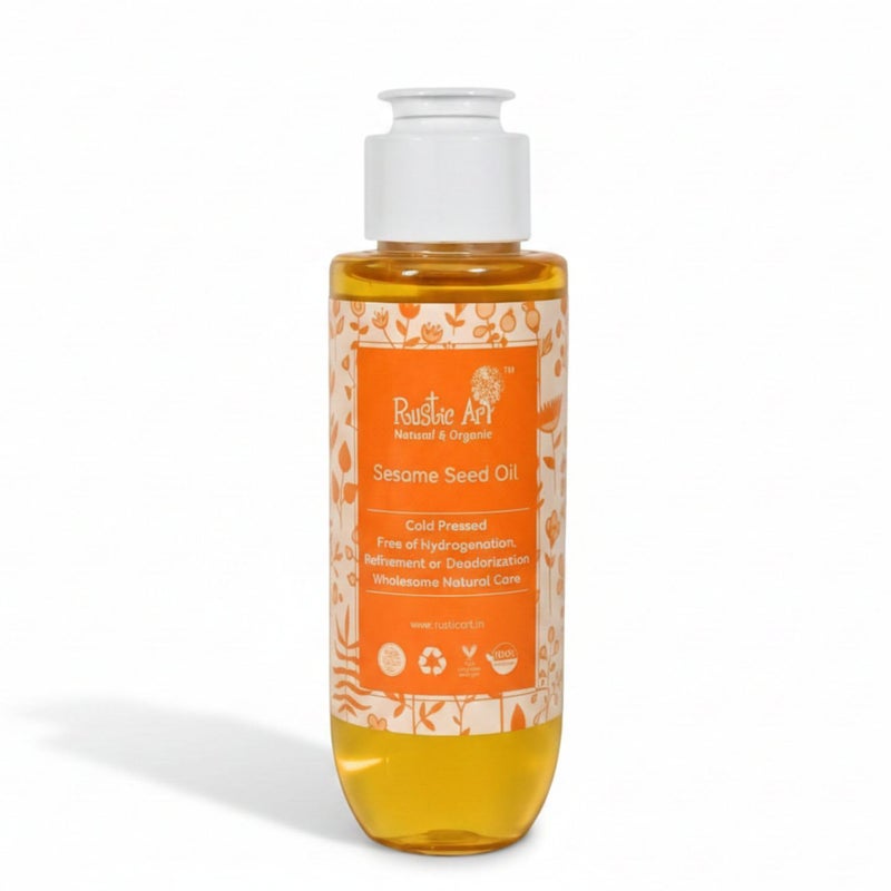 Rustic Art Sesame Seed Oil | Organic & Coldpressed | For skin and hair | For Men & Women |100 ml - Image 4