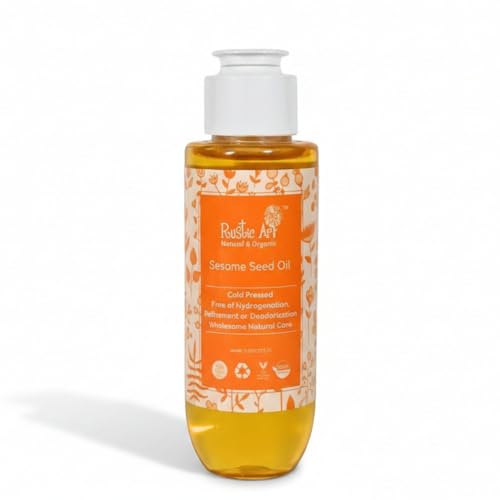 Rustic Art Sesame Seed Oil | Organic & Coldpressed | For skin and hair | For Men & Women |100 ml - Image 1