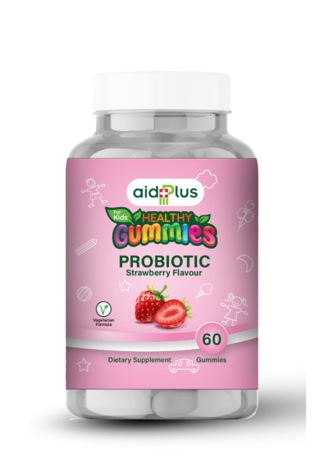 Kids Probiotic Gummy – 60 Gummies, Dietary Supplement For Digestive And Immune Support, Gluten-Free, Berry Flavored