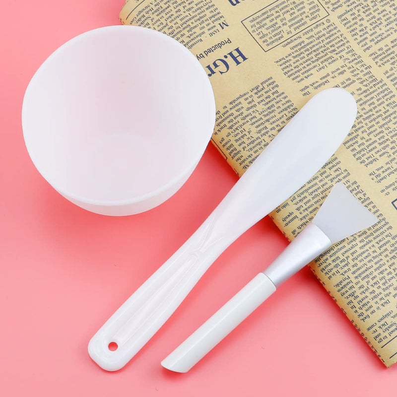 FERCAISH 3Pcs Diy Face Mask Mixing Bowl, Microwavable Silicone Facial Mud Bowl Cosmetic Beauty Tool for Home Salon(White) - Image 4