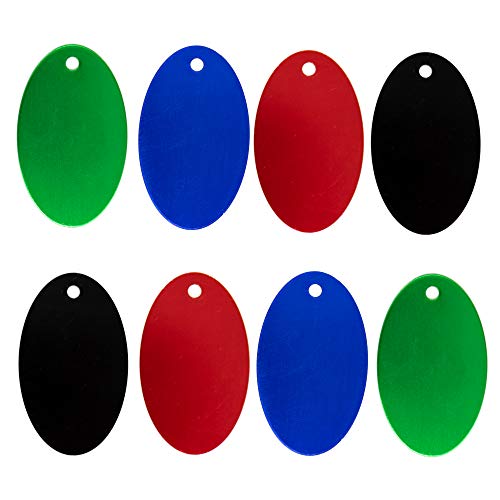 StayMax Oval Stamping Blanks with Hole Aluminum Blank Tags 25 Pack (Black) - Image 5
