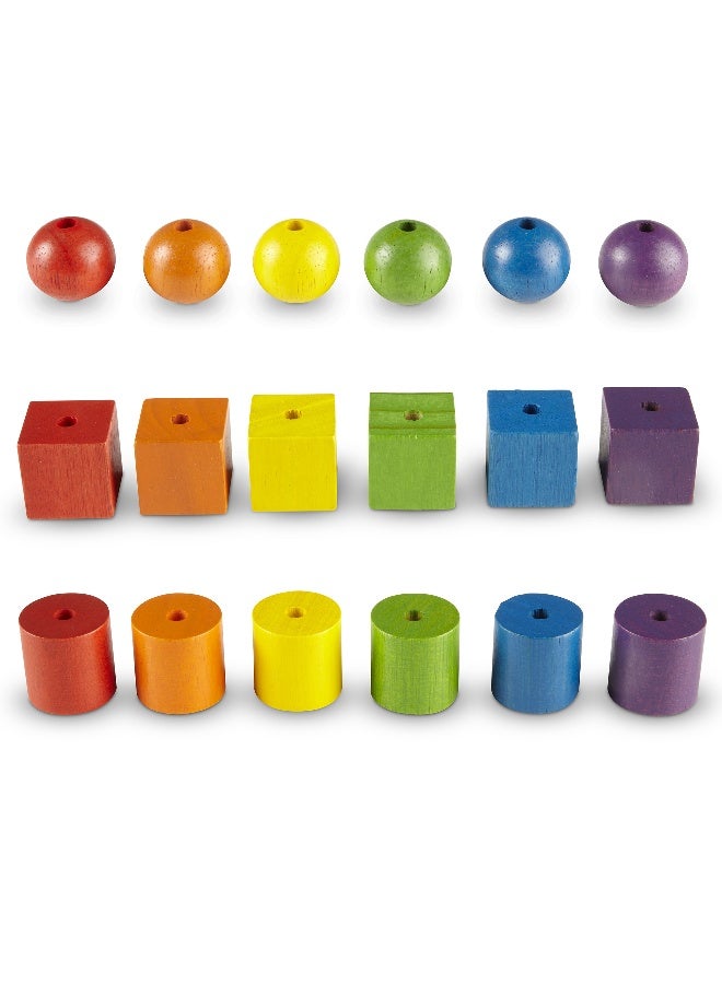 ليرننج ريسورسز مجموعة بطاقات الخرز والأنماط من Learning Resources، 108 خرزة و20 بطاقة نشاط لمرحلة الرياضيات المبكرة والمهارات الحركية الدقيقة، تعلّم مستقل بدون لغة، للأعمار من 3 سنوات فما فوق - Image 3