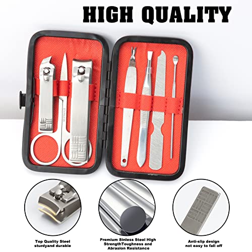 NZKNP Manicure Set Nail Clippers Pedicure Kit,7 In 1 Pieces Stainless Steel Manicure Kit,Easter Basket Stuffers,Personal Care Manicure Pedicure Set,Nail Care Tools Luxurious Travel Case Sliver - Image 3