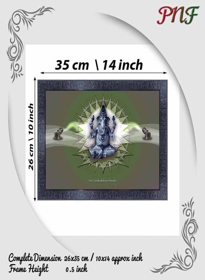pnf Poster And Frames Ganesh Ji Wooden Photo Frame With Acrylic Sheet | For Living, Pooja Room | Home Decoration Item | Best Gifting Option (10 * 14inch,Multicolour,Synthetic) 15462 - Image 2