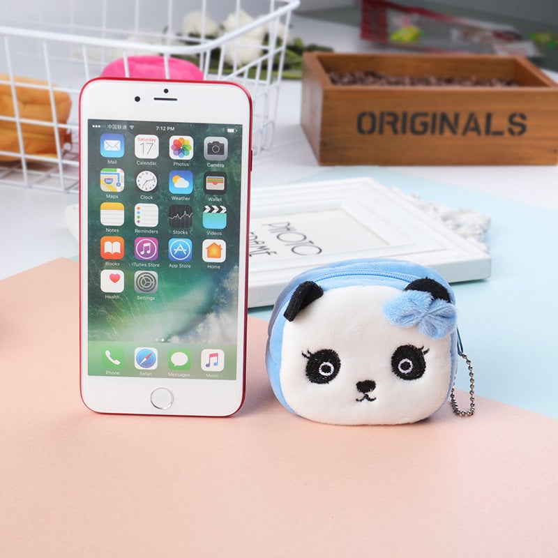 Cartoon Plush Three-Dimensional Coin Purse Cute Coin Bag Key Bag Girls Children Students Yiwu Small Gifts - Image 5