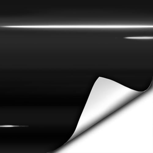 VViViD Gloss Black Vinyl Wrap Adhesive Film 0.5ft x 5ft Air Release Sheet - Image 1