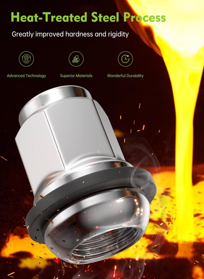 AUTOPTIM صواميل عجلات أصلية من AUTOPTIM مقاس M12X1.5 - بديل لعجلات هوندا أكورد، سيفيك، HR-V، إليمينت، أكورا ILX، TSX، بتصميم المصنع، مع قاعدة نصف قطرية من المغنيسيوم وغسالة بلاستيكية قابلة للفصل. - Image 4