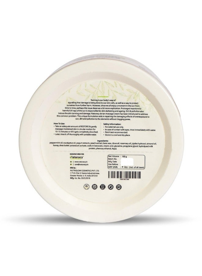 Naturacy De-Tan Cream For Tan Removal & Skin Brightening Of Face, Neck & Hands (100 G)  - Image 3