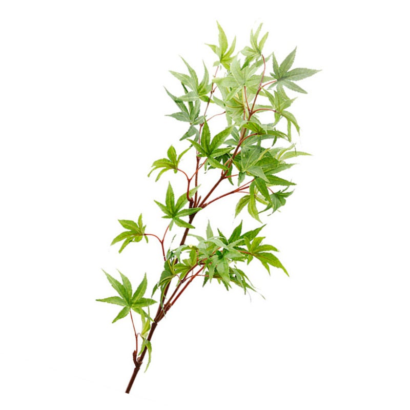 Artificial Maple Branch Orange-Yellow Fabric Plastic Material High Simulation - Exquisite Workmanship Lifelike Ornament for Home Decoration - Image 5