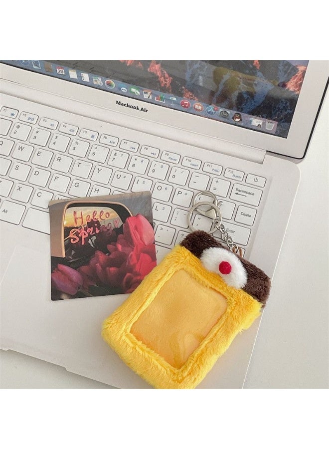 NIBEMINENT 1 - Piece Yugui Dog Melody Kpop Photo Card Holder Pendant Key Chain ID Badge Holder ID Card Holder Photo Card Protector for School ID Office ID Access Card for Women Girls