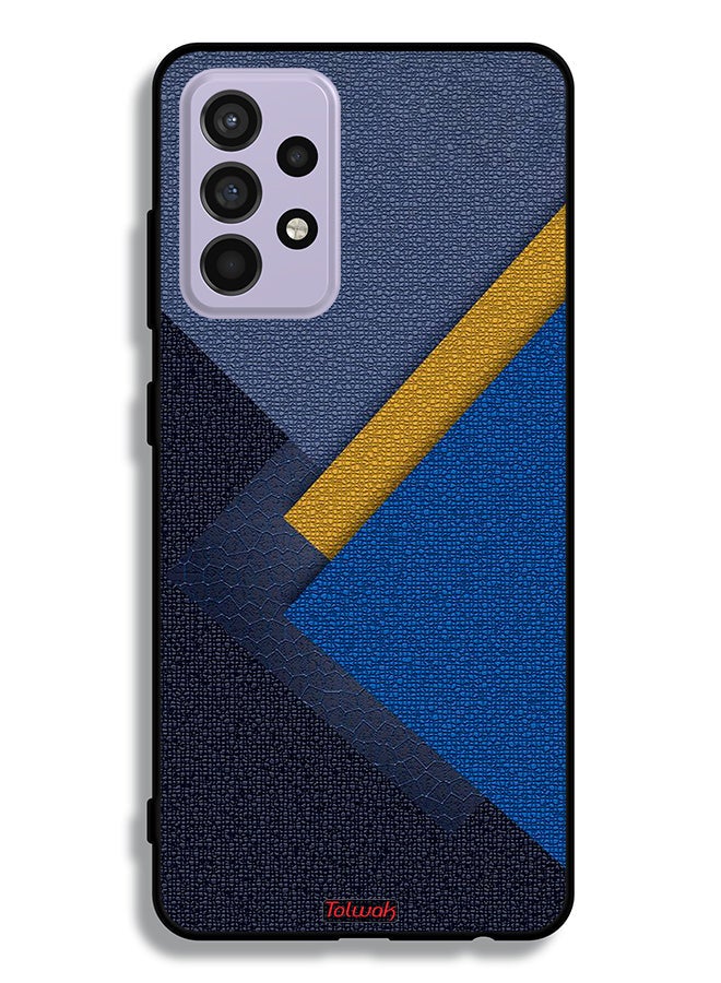 Tolwak Samsung Galaxy A52s 5G Protective Case Cover Triangles Leather Shades Pattern - Image 1