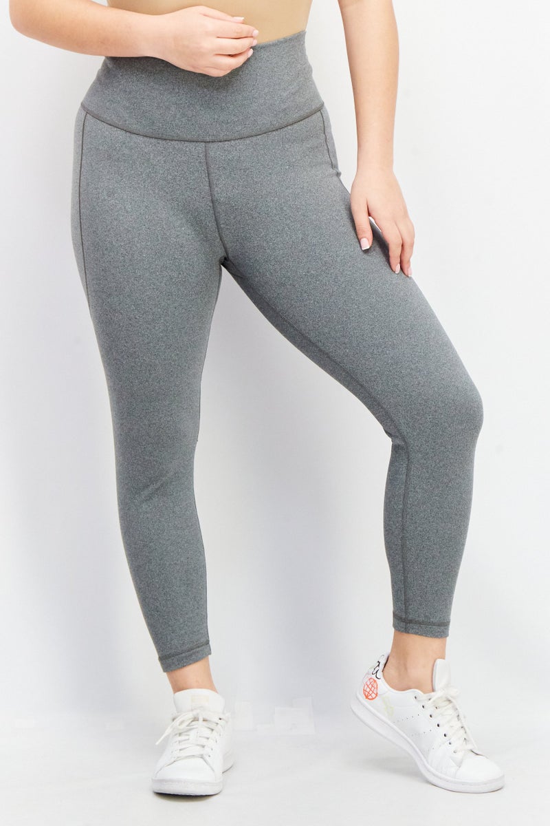 Adidas Women Sportswear Tight Ft Brand Logo Legging, Grey - Image 1
