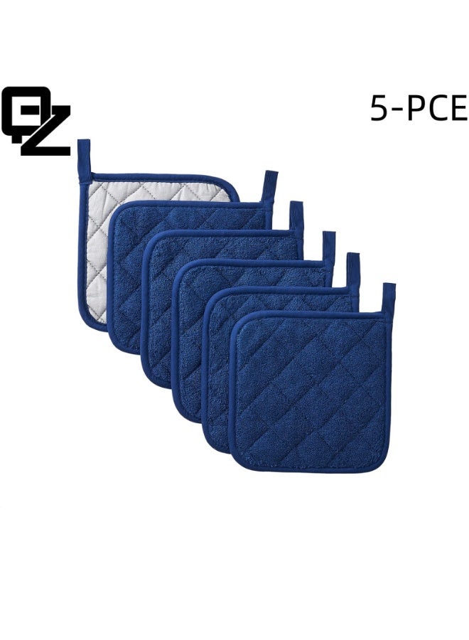 QZ 5 PCS Pot Holders for Kitchen, Cotton Potholers with Great Heat Resistance, Hot Pads, Trivets for Cooking and Baking - Image 1