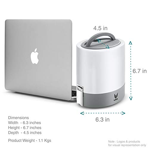VAYA TYFFYN Lunch Box for Office for Men, with Polished Stainless Steel Containers,1000ml Thermal Insulated Hot Lunch Box Without BagMat, Hot Tiffin Box with 3 Compartments,White - Image 5