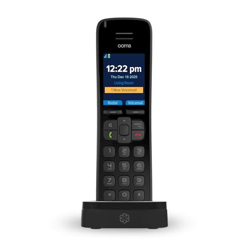 Ooma HD3 Handset Cordless with Caller-ID and HD Voice Quality. Exclusively for Ooma Telo VoIP Home Phone Service - Image 1