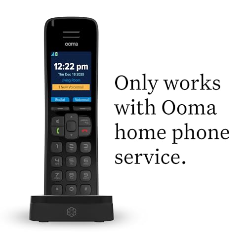 Ooma HD3 Handset Cordless with Caller-ID and HD Voice Quality. Exclusively for Ooma Telo VoIP Home Phone Service - Image 4