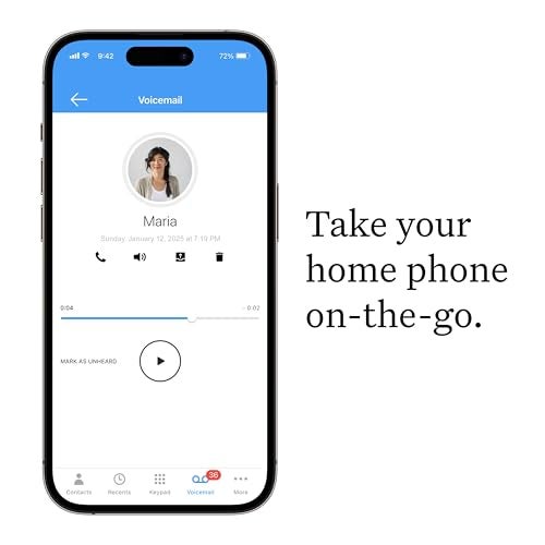 Ooma HD3 Handset Cordless with Caller-ID and HD Voice Quality. Exclusively for Ooma Telo VoIP Home Phone Service - Image 3