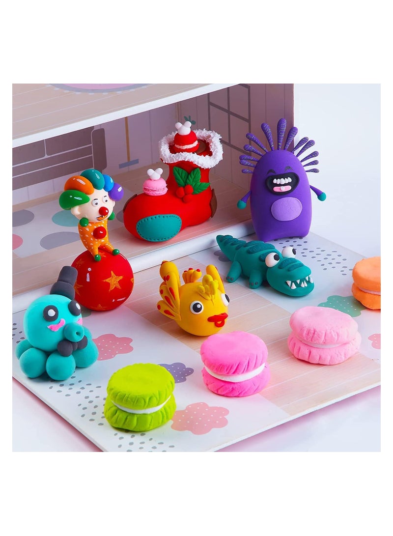 SOLARAE Air Dry Clay Kit, 36 Colors Modeling Clay, Ultra Light Magic Clay with Tools, Safe and Non-Toxic Modeling Clay, Ideal Gift for Kids, Art Crafts Gift for Kids, Not Stick Hands (36 Colors+ Tools) - Image 2