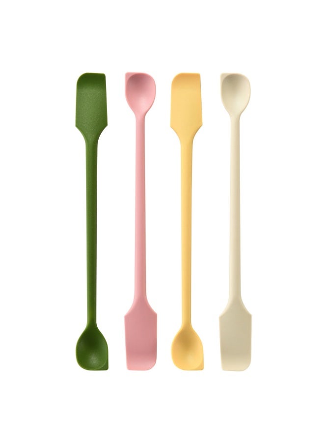 Long Dual-end Silicone Spatula & Spoon, 4 Pack, for Cooking, Baking, Serving - Image 1