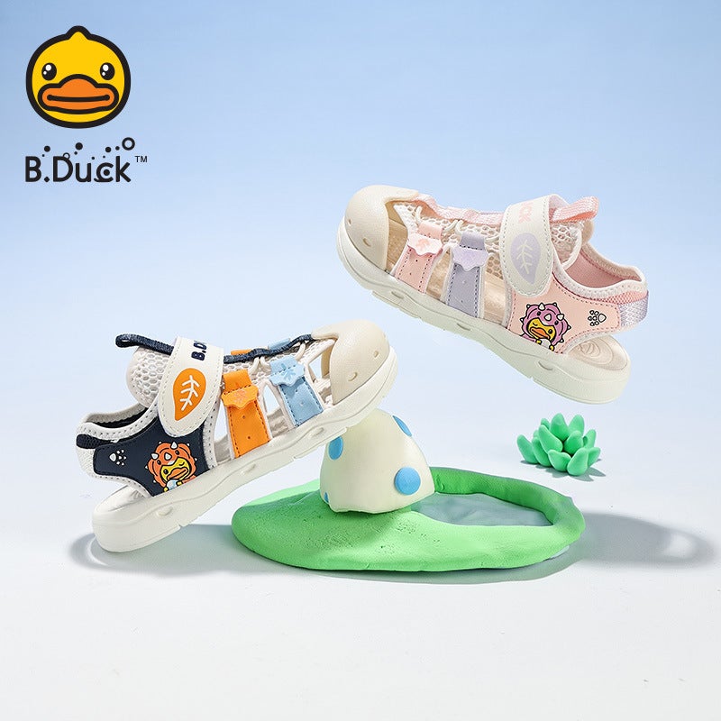 B.Duck 25Th Summer Velcro New Boys' Shoes Girls' Toe-Toe Shoes Fashionable Breathable Cut Out Beach Shoes - Image 2