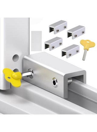 4 Sets Sliding Window Locks with Key, Window Locks, Aluminum Alloy Window Security Locks, Adjustable Security Window, Window Stoppers Aluminum - pzsku/Z198D9F5A3DA12038638FZ/45/1750407440/ef467895-0859-4674-80b7-a5bd5795b7f2