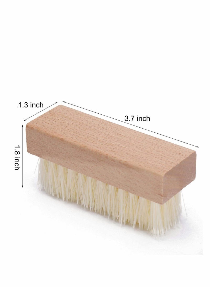 SYOSI 4 PCS Nail Scrub Brush Wooden Non-Slip Hand Brush for Cleaning Fingernail Toe  - Image 5