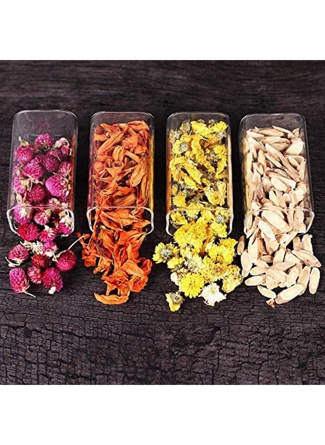BrezzyCloud - Brezzycloud 270Ml Glass Jars With Bamboo Wooden Airtight Lids,Set Of 9 Food Storage Containers For Home Kitchen,Tea,Sugar,Salt,Spices,Coffee,Flour,Herbs,Grains(270Ml,9 Pcs,Square Shape)Transparent - Image 1