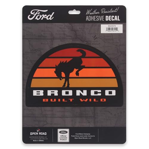 Open Road Brands Ford Bronco Sunset Adhesive Vinyl Decal - Fun Ford Bronco Sticker for Car, Window, Water Bottle or Laptop - Image 5