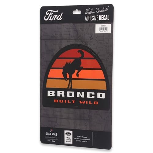 Open Road Brands Ford Bronco Sunset Adhesive Vinyl Decal - Fun Ford Bronco Sticker for Car, Window, Water Bottle or Laptop - Image 2