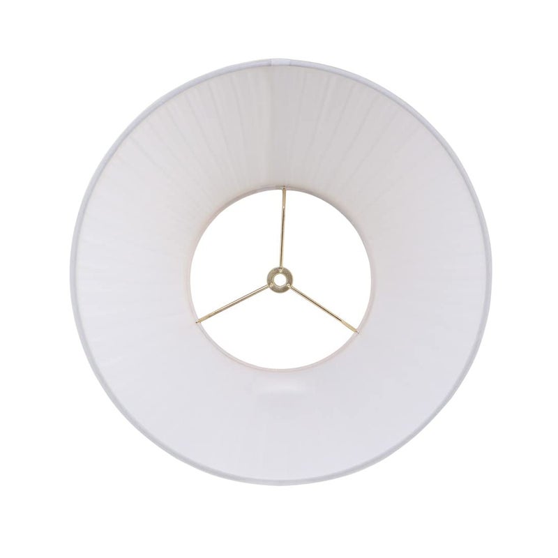 Aspen Creative 33055, Hardback Empire Transitional Spider Lamp Shade, Mushroom Pleated Pleated White, 7" Top x 13" Bottom x 10" Slant - Image 4