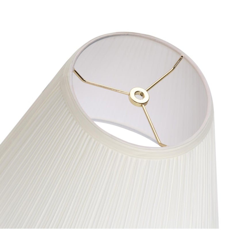 Aspen Creative 33055, Hardback Empire Transitional Spider Lamp Shade, Mushroom Pleated Pleated White, 7" Top x 13" Bottom x 10" Slant - Image 3