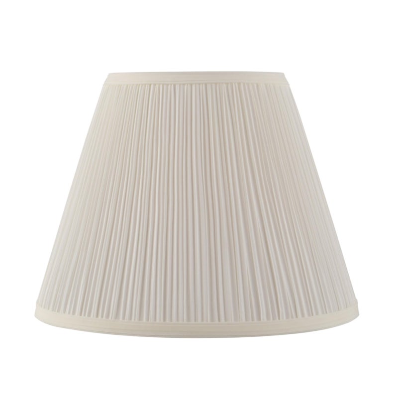 Aspen Creative 33055, Hardback Empire Transitional Spider Lamp Shade, Mushroom Pleated Pleated White, 7" Top x 13" Bottom x 10" Slant - Image 1