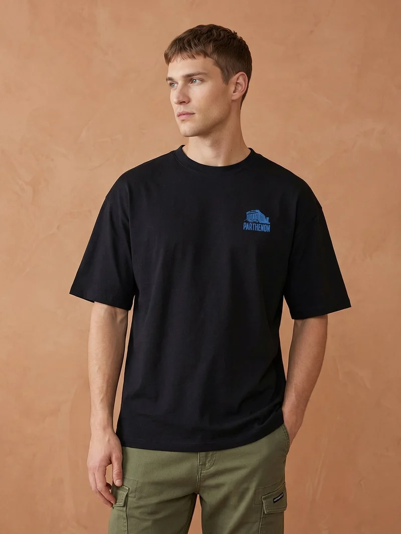 NOBERO NOBERO Men's Premium Oversized Printed T-Shirt