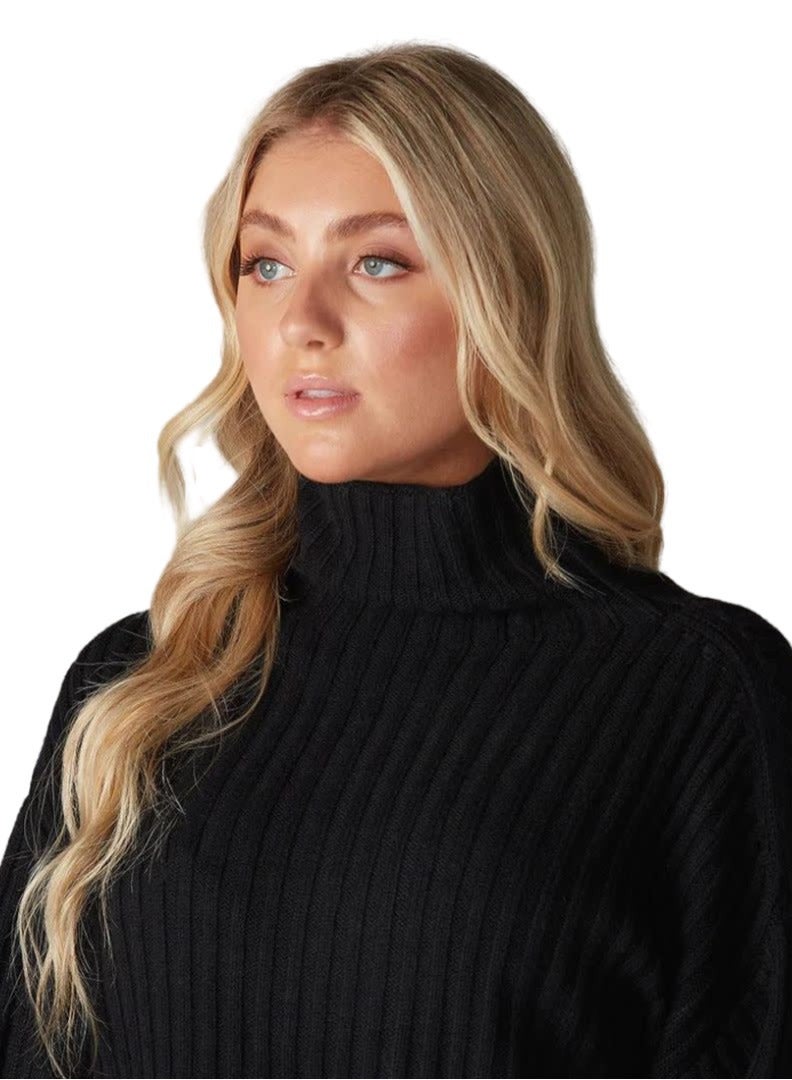 TAVI ALPINE MOCK NECK SWEATER EBONY - Image 3
