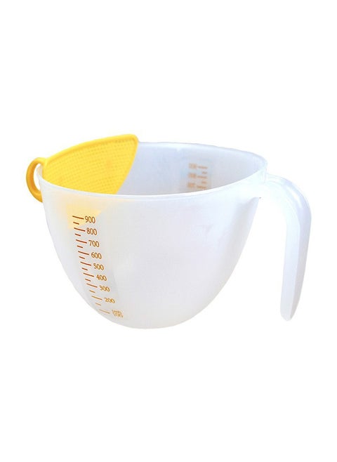 Multi-Function Strainer Measuring Cup with Pour Spout Egg filter measuring cup [1l]