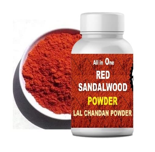 مسحوق لال تشاندان ماسالا الخضار (راكت تشاندان) مصنوع من مسحوق خشب الصندل الأحمر النقي والنادر لجميع احتياجات البوجا، 100 جرام - Image 1