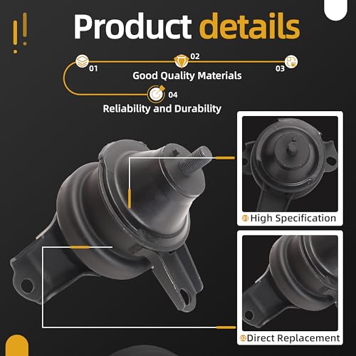 JAVOUKA 5 PCS Engine Motor and Transmission Bracket Kits Compatible with Honda CR-V L4 2.0L 1997 1998 1999 2000 2001, Auto Motor Engine & Trans Mount Sets Replace OE# A6502 A6506 A6520 A6526 A6585 - Image 4