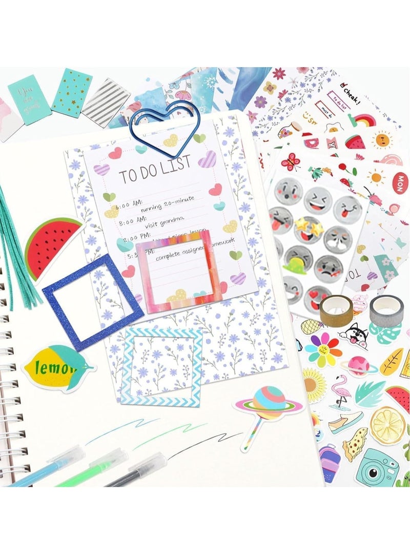 DIY Journal Kit for Girls, Scrapbook & Diary SuppliDIY Journal Kit for Girls - Journaling Toys Set for Teen Kids, Art Crafts Scrapbook Diary Supplies Set, Ideal Gifts for 8 9 10 11 12 13 14 Year Old Girls - Image 3