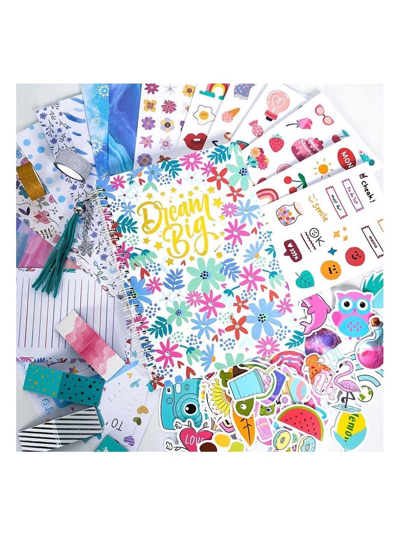 DIY Journal Kit for Girls, Scrapbook & Diary SuppliDIY Journal Kit for Girls - Journaling Toys Set for Teen Kids, Art Crafts Scrapbook Diary Supplies Set, Ideal Gifts for 8 9 10 11 12 13 14 Year Old Girls - Image 5