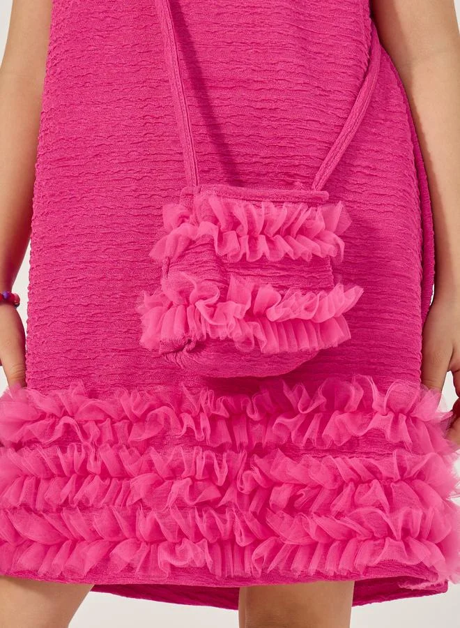 Styli Ruffled Sleeveless Dress