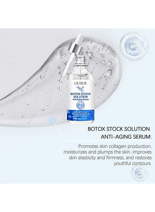 OUHOE Botox Stock Solution Anti-Aging Serum,Instant Face Tightening Botox Reduce Fine Lines Wrinkles Boost Skin Collagen Hydrate and Plump Skin Face Serum Botox Stock Anti Aging Serum 30ml - Image 5