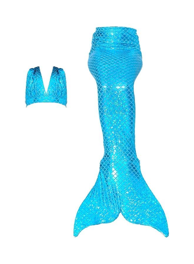 NIBEMINENT 2-Piece Mermaid Swimming Costume Set 100cm - Image 1