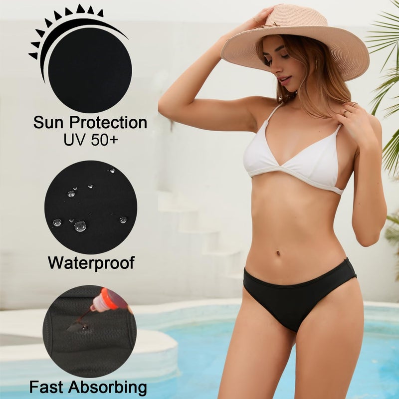 SherryDC Women's Period Swimwear Bikini Bottoms-Menstrual Leakproof Swimsuit Bottoms Briefs for Teen Girl Black - Image 5
