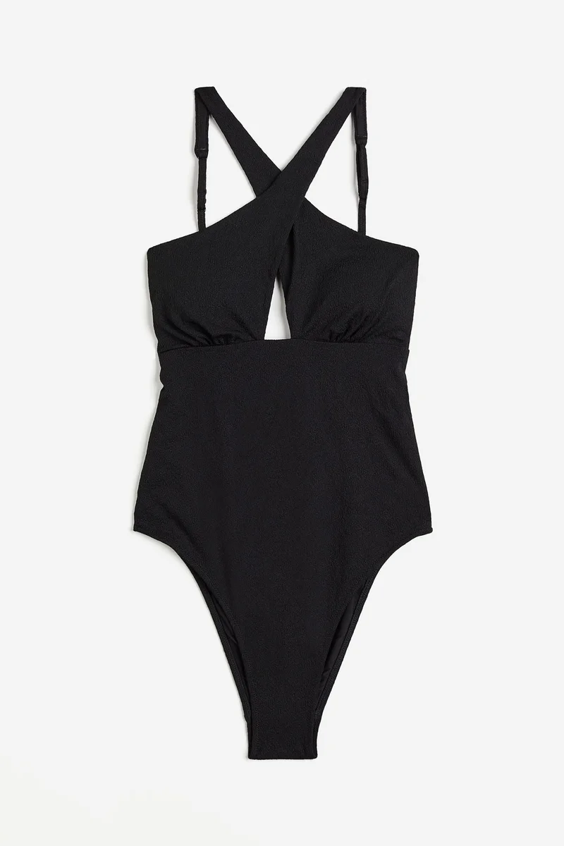 اتش اند ام ملابس سباحة بقوالب مبطنة وبساق عالية